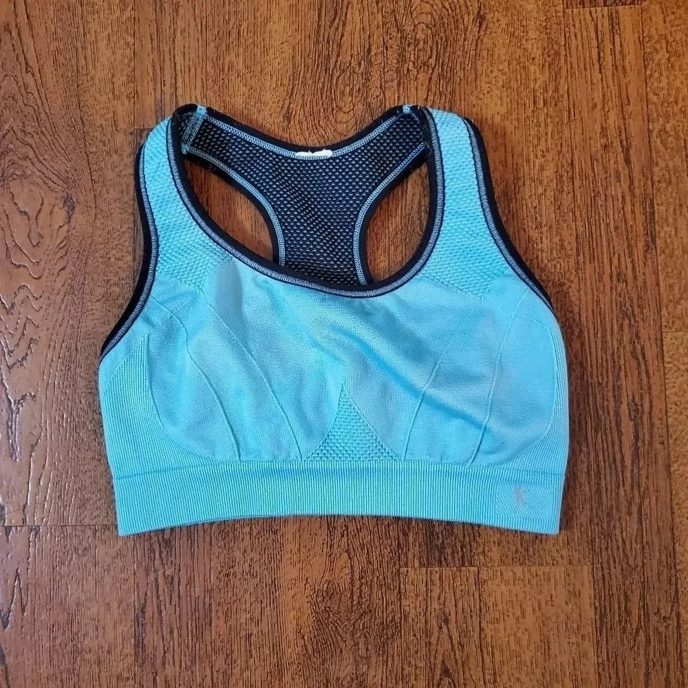 Athletic Sports Bra Girls Sz 8 Black & Blue